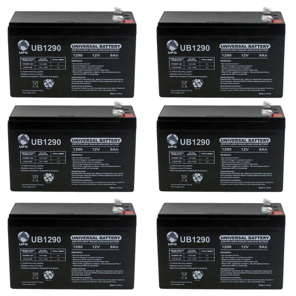 12V 9AH SLA Battery for Razor Dirt Quad / Ground Force – 6 Pack