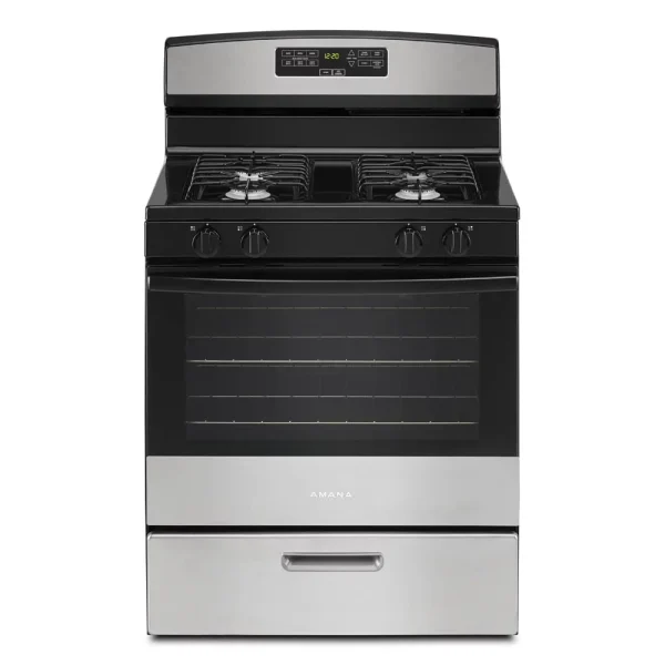 Amana® AGR6303MMS: 30-inch Gas Range in Stainless Steel.