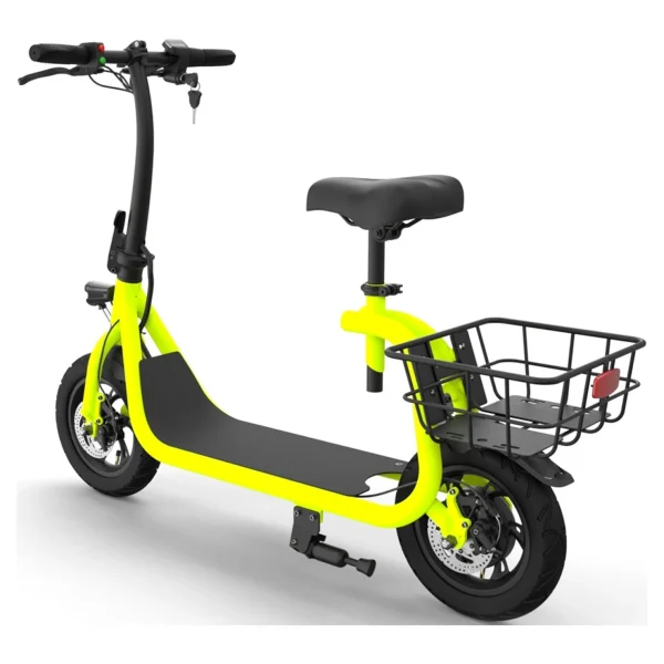 GlareWheel EB-NTEC1 Commuting Electric Bike and Scooter, Neon Green