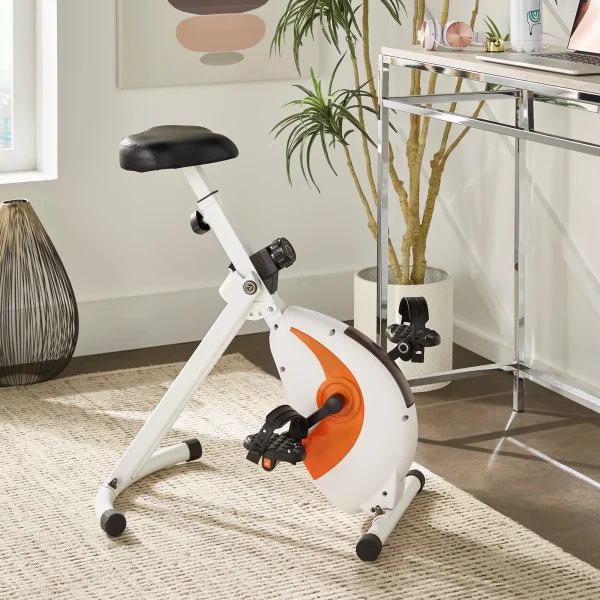 Weston Home Huntley Exercise Bike Chair, White Finish