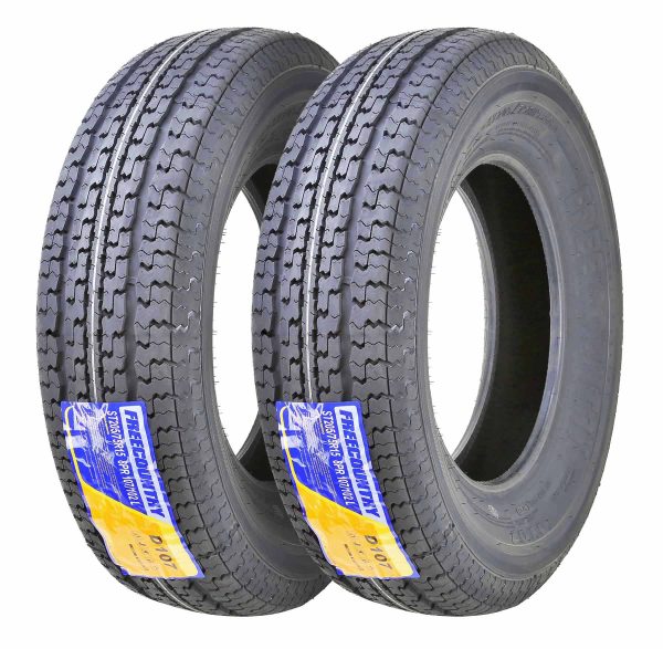 Free Country Trailer Tires ST 205/75R15 8 Ply /Load Range D w/Scuff Guard, Set 2
