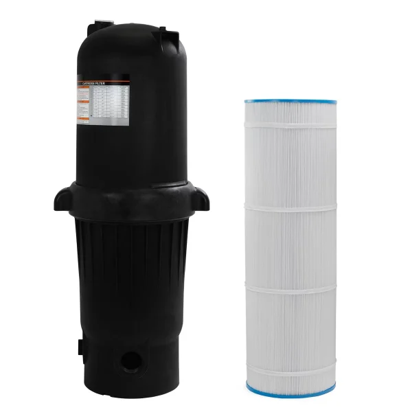 XtremepowerUS 200 sq ft Pool Cartridge Filter In-Ground Swimming Pool Spa Pool Filter System For Pool Up To 47000 Gallons