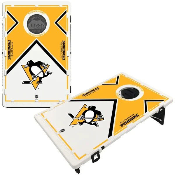 Pittsburgh Penguins 2′ x 3′ BAGGO Vintage Cornhole Board Set