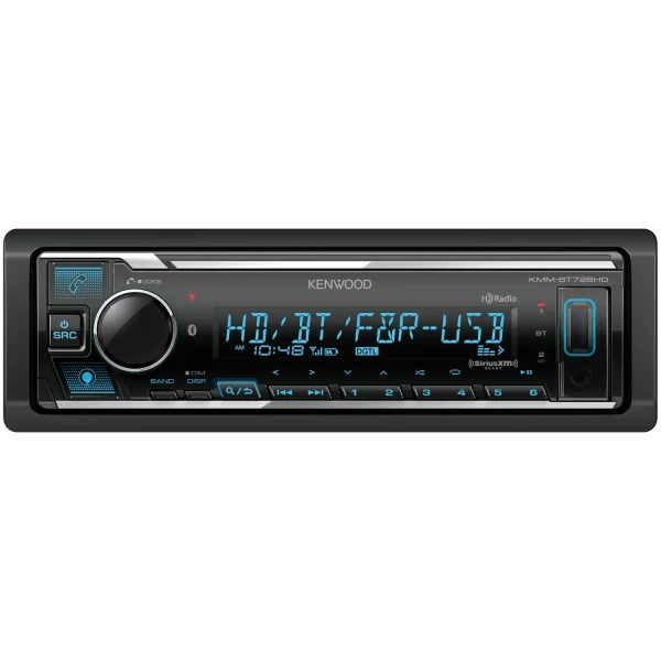 Kenwood KMM-BT728HD Single-Din In-Dash All-Digital Media Receiver With Bluetooth, HD Radio, Electronic Voice Assistant, And Siriusxm Ready